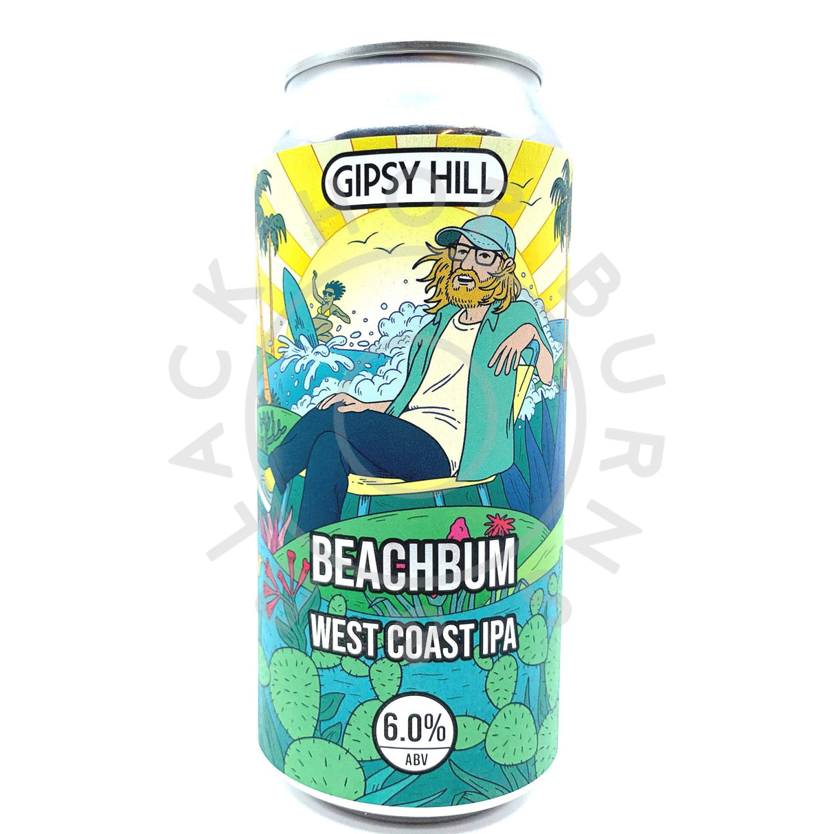 Gipsy Hill Beachbum West Coast IPA 6% (440ml can)-Hop Burns & Black