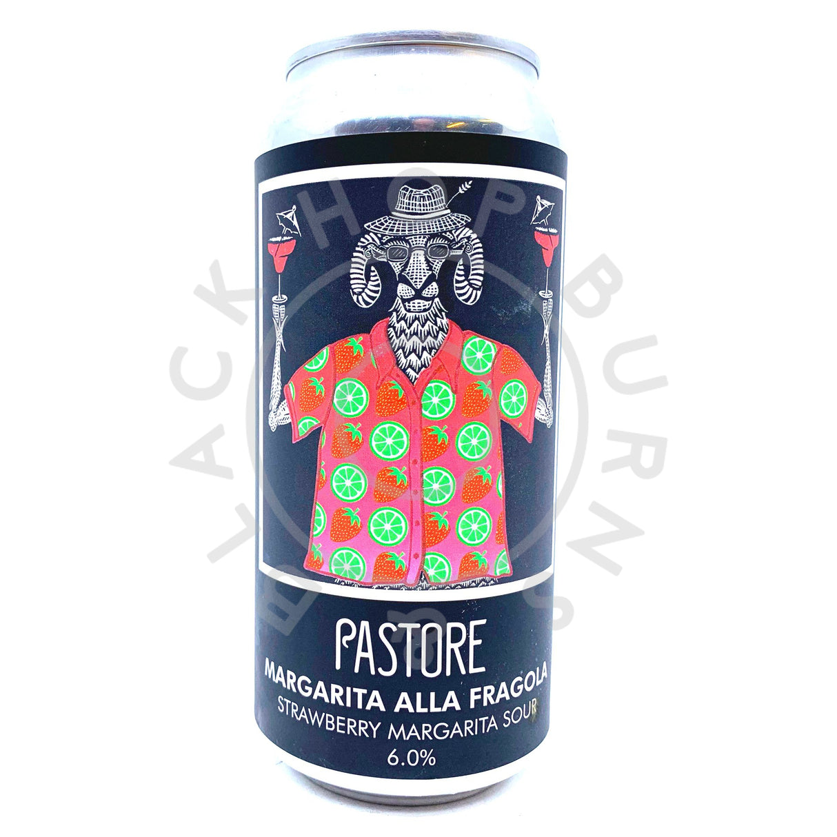 Pastore Margarita alla Fragola Gose 6% (440ml can)-Hop Burns & Black