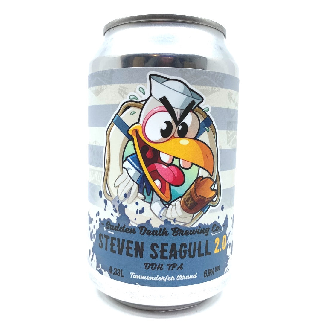 Sudden Death Steven Seagull 2.0 IPA 6.9% (330ml can)-Hop Burns & Black