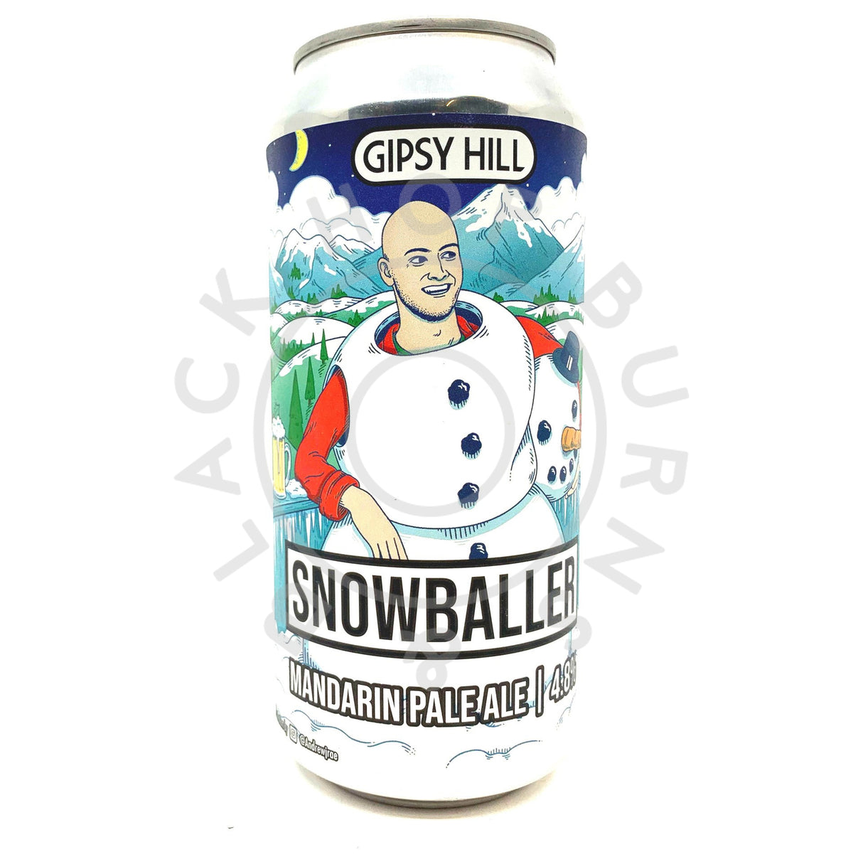 Gipsy Hill Snowballer Mandarin Pale Ale 4.8% (440ml can)-Hop Burns & Black