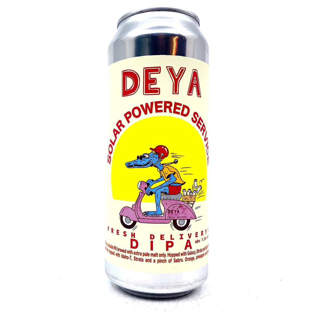 DEYA Solar Powered Service Double IPA 7.5% (500ml can)-Hop Burns & Black