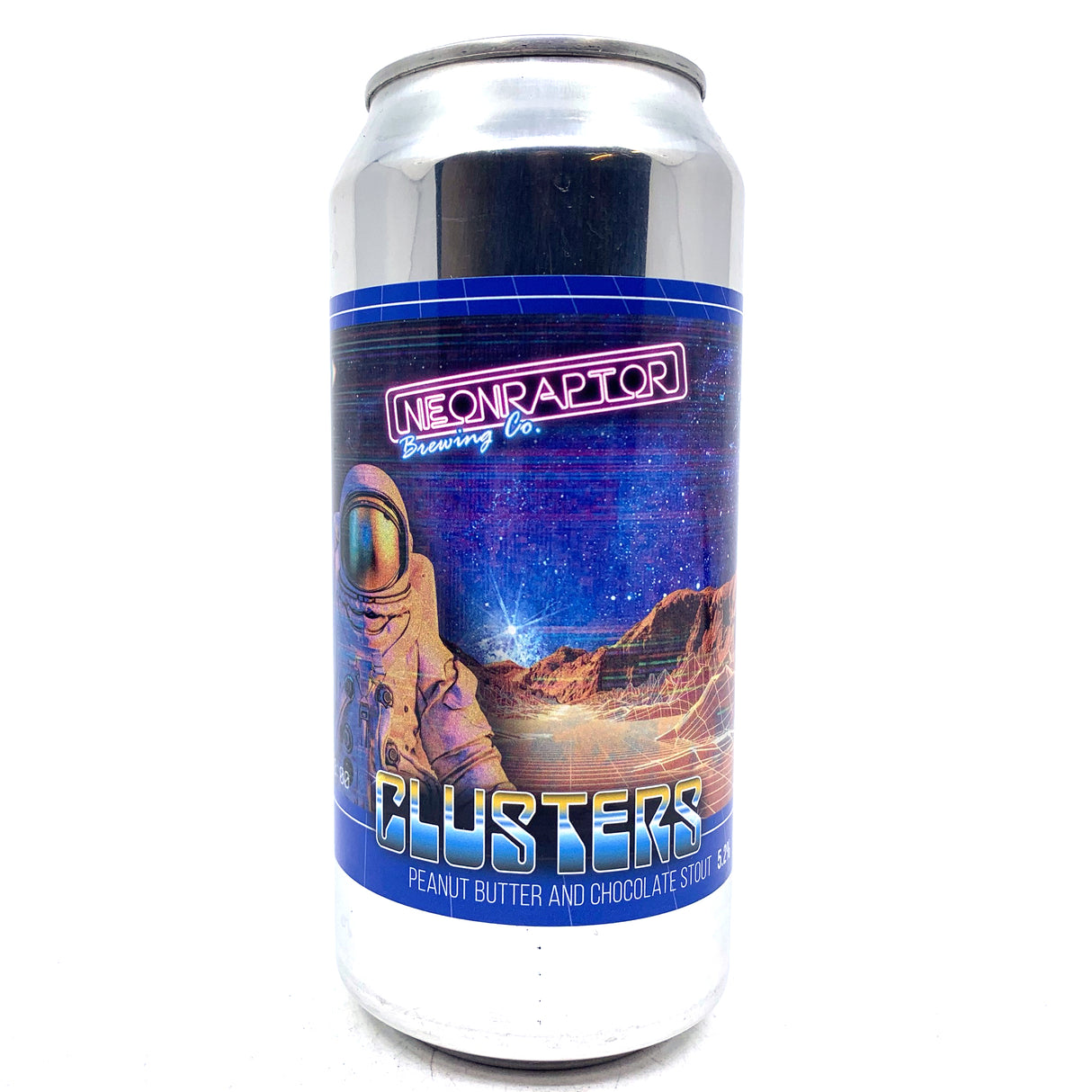Neon Raptor Clusters Peanut Butter & Chocolate Stout 5.2% (440ml can)-Hop Burns & Black