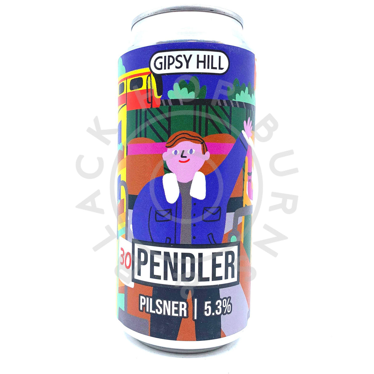 Gipsy Hill Pendler Pilsner 5.3% (440ml can)-Hop Burns & Black