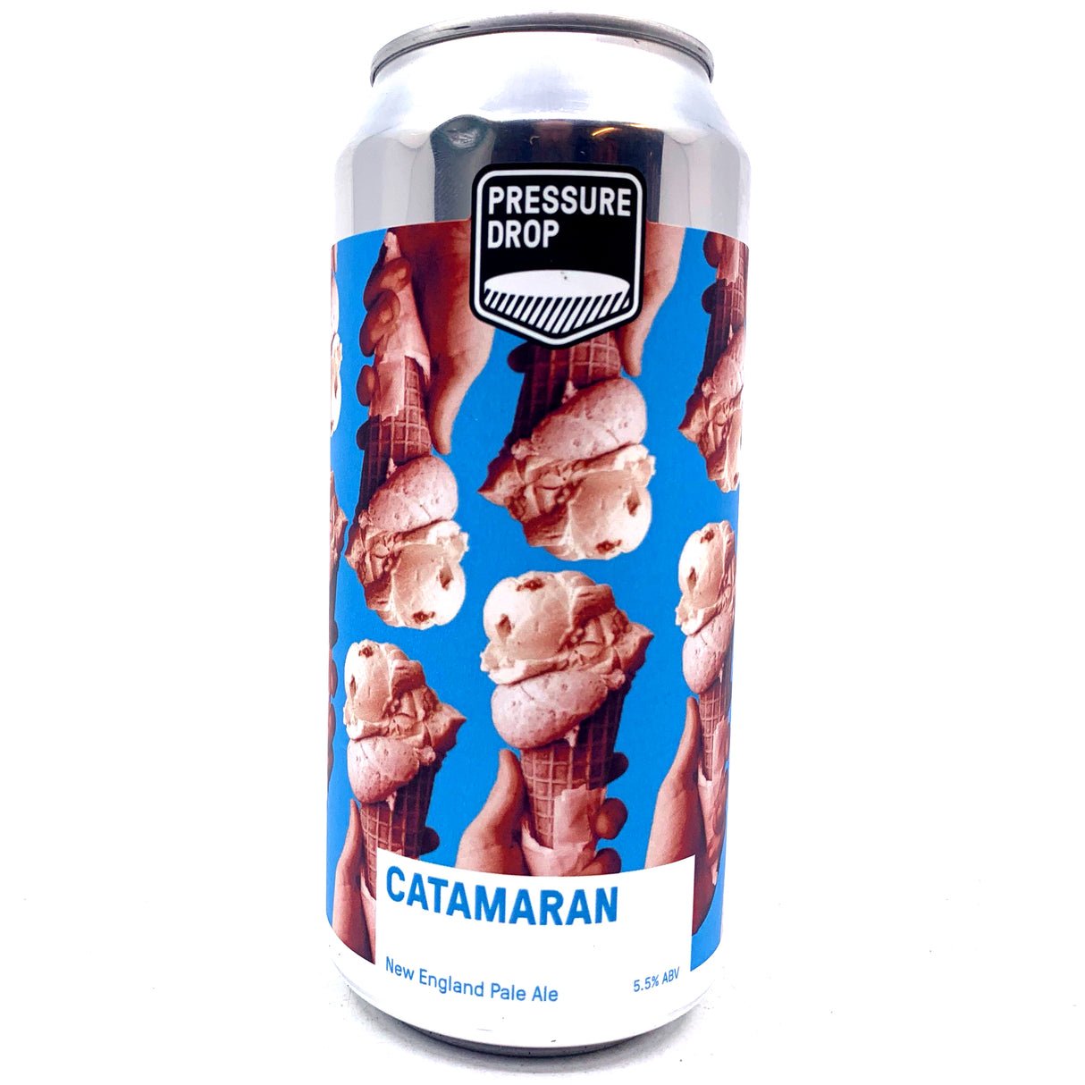 Pressure Drop Catamaran New England Pale Ale 5.5% (440ml can)-Hop Burns & Black