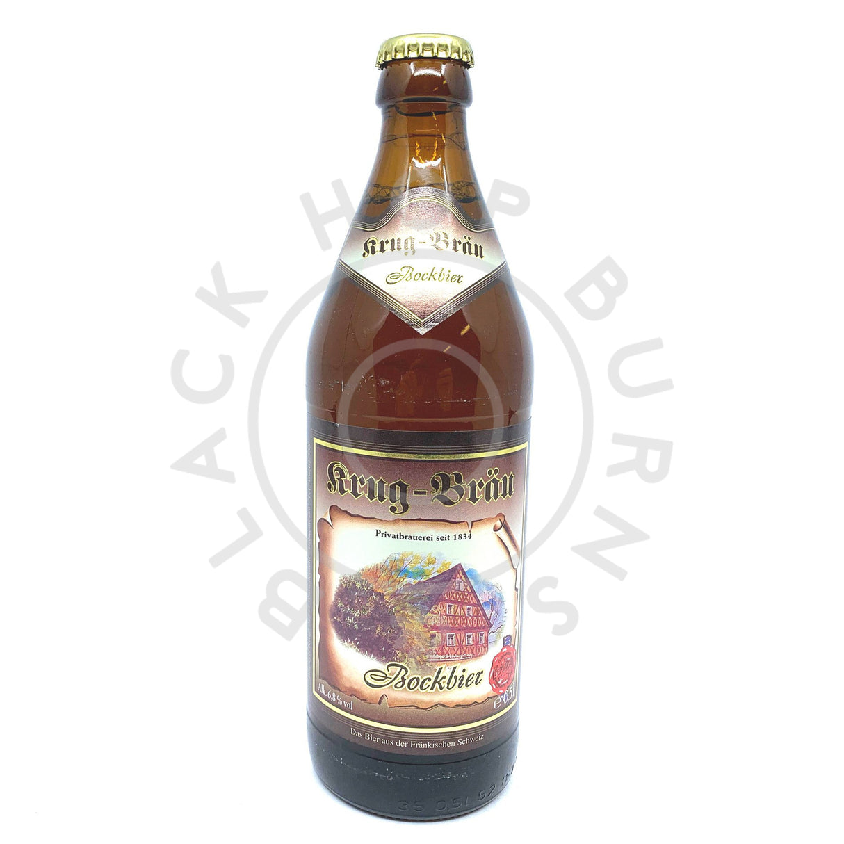 Krug-Brau Breitenlesauer Bockbier 6.8% (500ml)-Hop Burns & Black