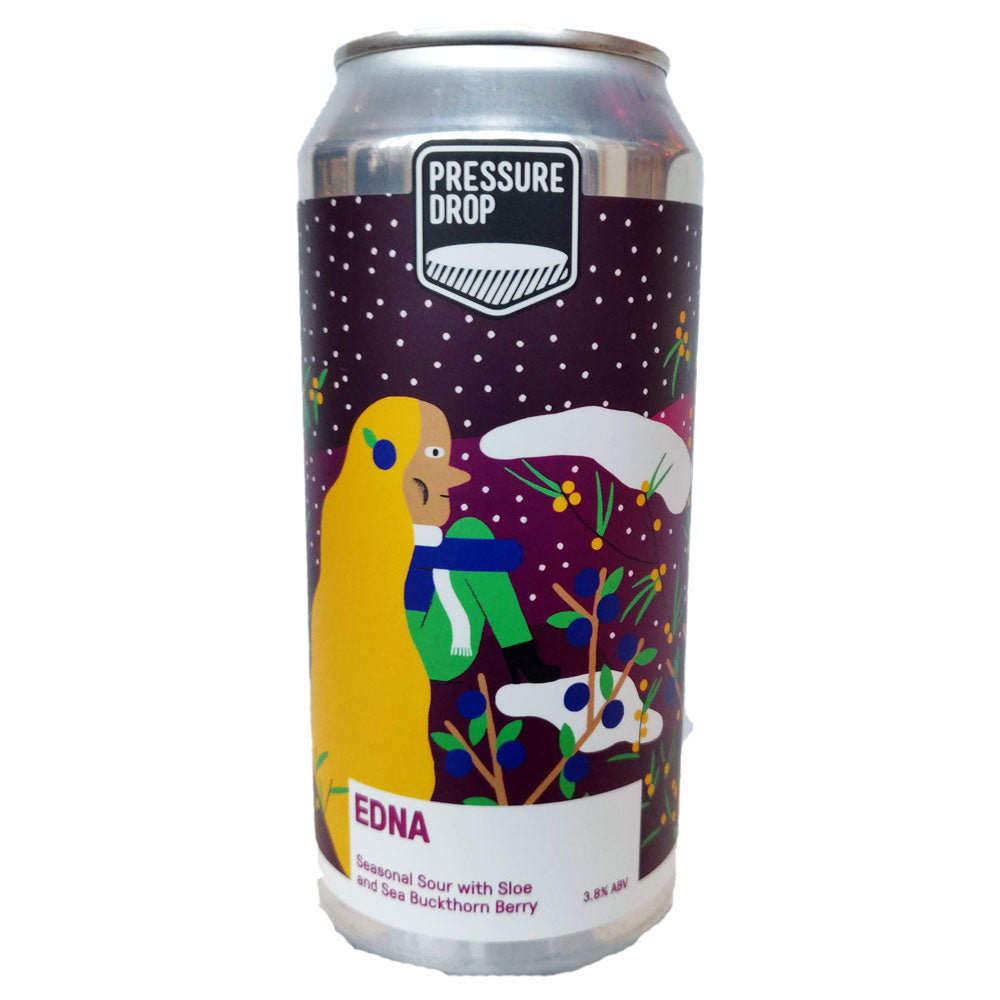 Pressure Drop Edna Seasonal Sour with Sloe & Sea Buckthorn 3.8% (440ml can)-Hop Burns & Black