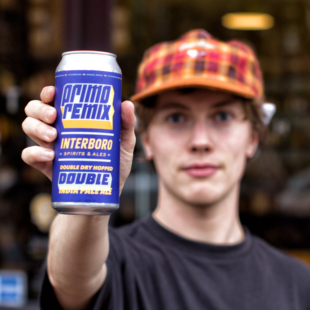 Interboro Primo Remix DDH Double IPA 8% (473ml can)-Hop Burns & Black