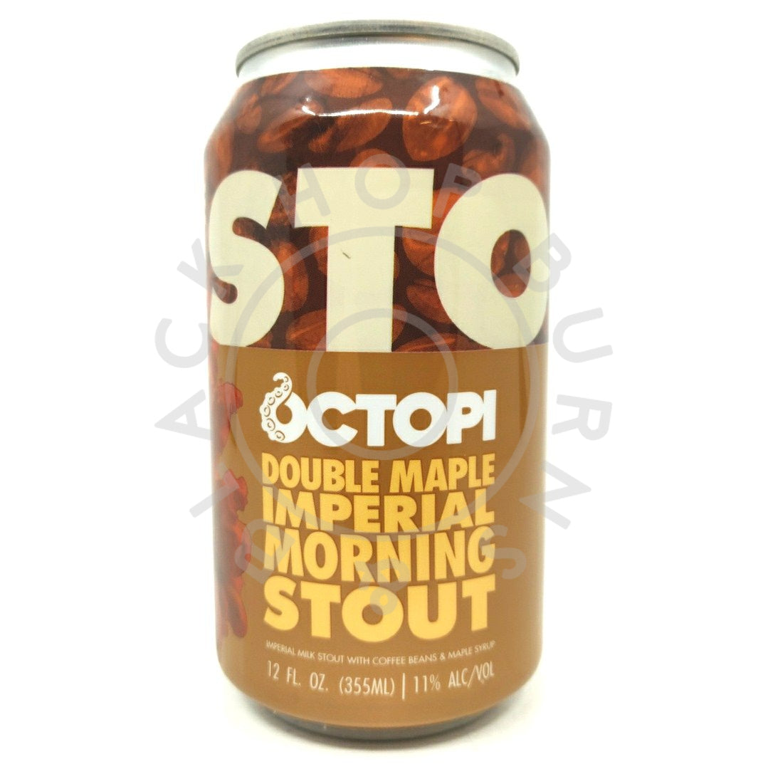 Octopi Double Maple Imperial Morning Stout 11% (355ml can)-Hop Burns & Black