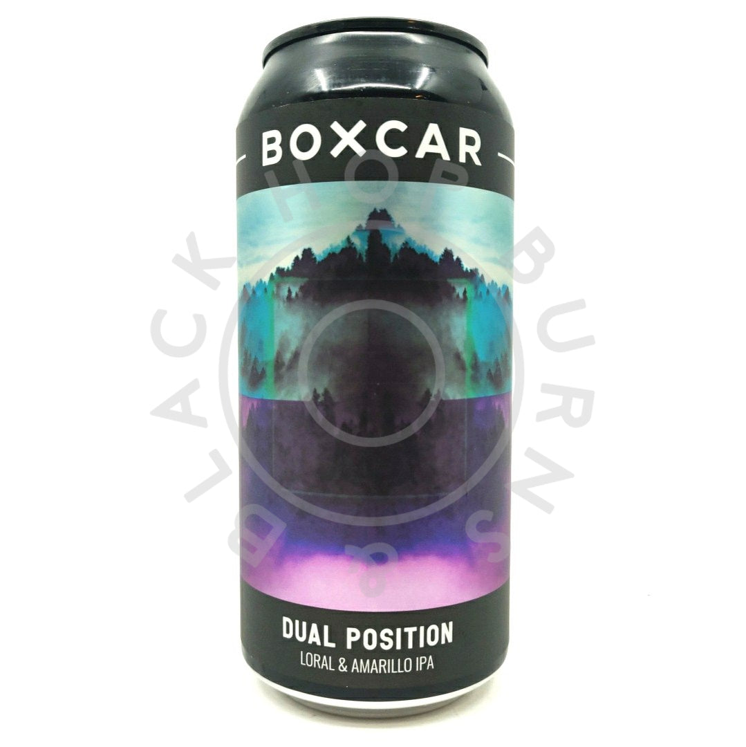 Boxcar Dual Position Loral & Amarillo IPA 6% (440ml can)-Hop Burns & Black