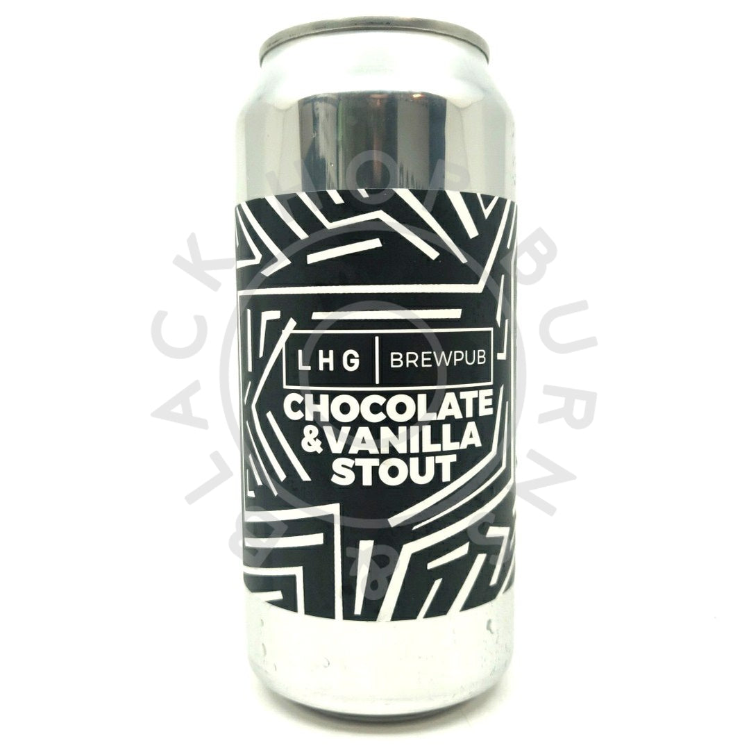 Left Handed Giant Brewpub Chocolate & Vanilla Stout 5% (440ml can)-Hop Burns & Black