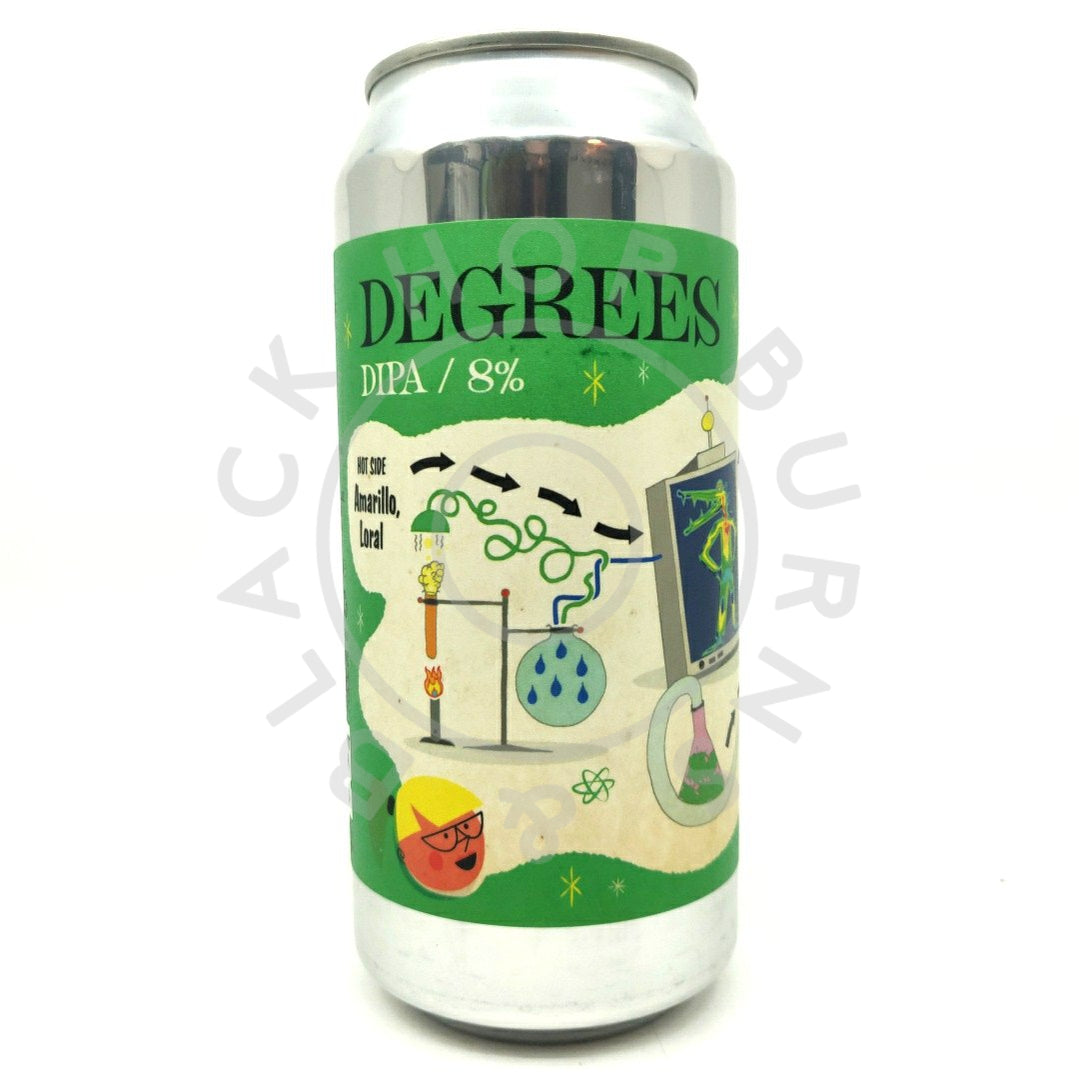 Verdant x DEYA Degrees DIPA 8% (440ml can)-Hop Burns & Black