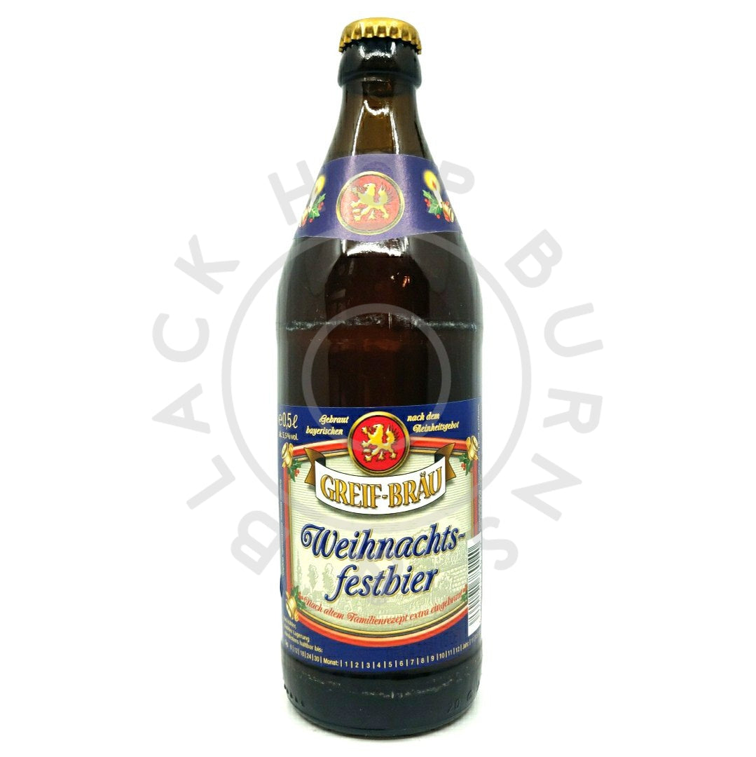 Greif Weihnachts-Festbier 5.5% (500ml)-Hop Burns & Black