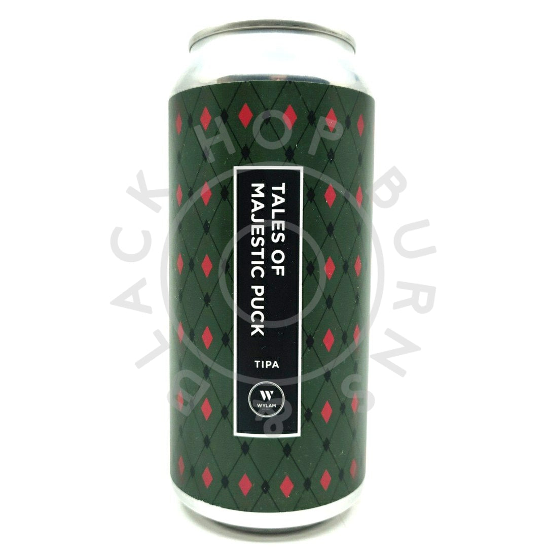 Wylam Tales of Majestic Puck Triple IPA 11% (440ml can)-Hop Burns & Black