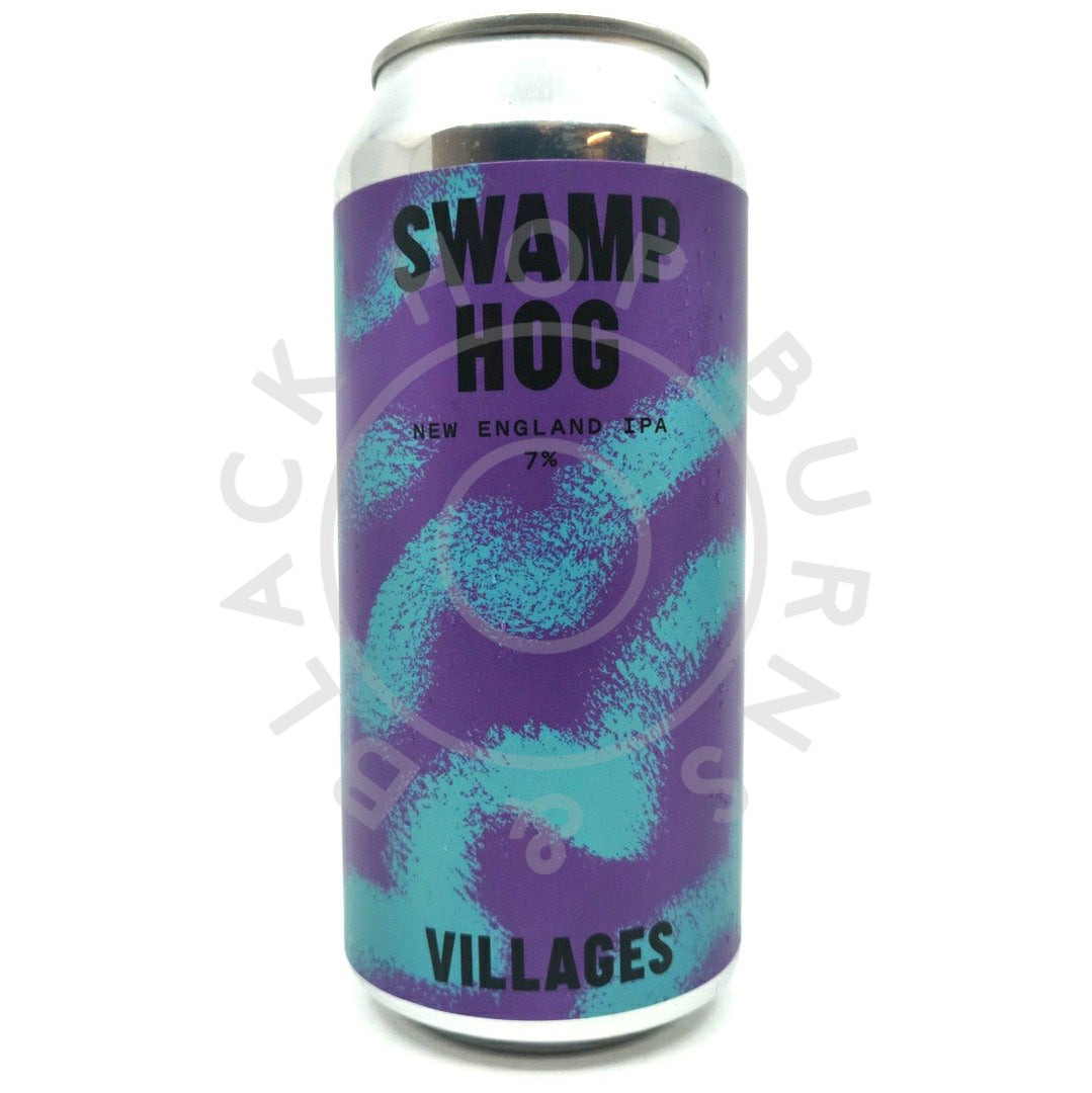 Villages Swamp Hog New England IPA 7% (440ml can)-Hop Burns & Black