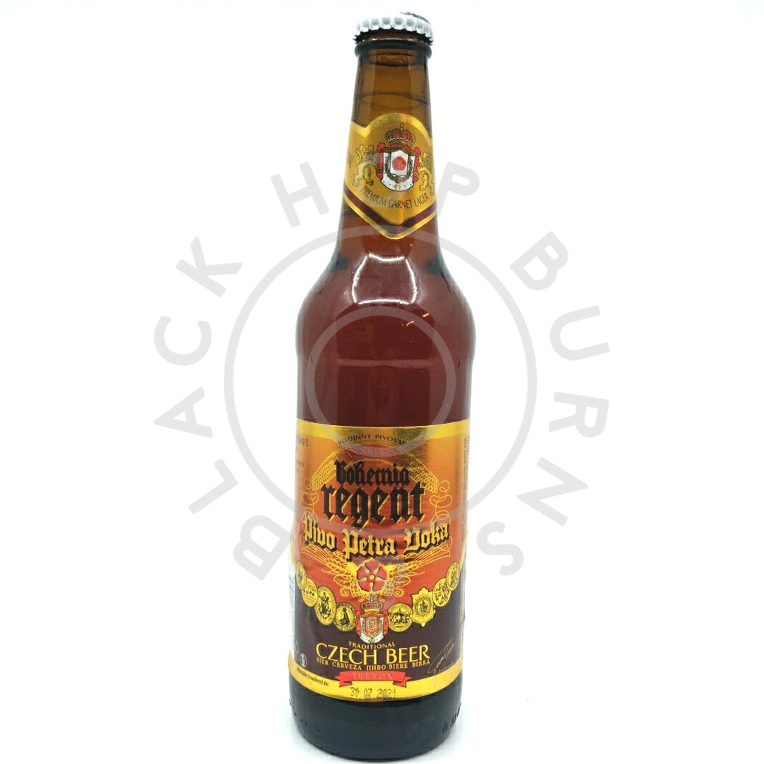 Bohemia Regent Petr Vok Amber Lager 5.3% (500ml)-Hop Burns & Black