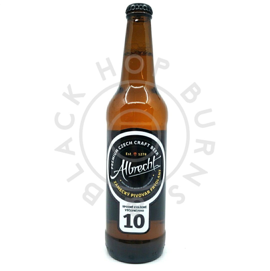 Albrecht 10 Blonde Czech Pilsner 4% (500ml)-Hop Burns & Black