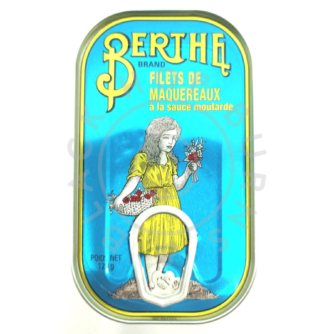 Berthe Mackerel Fillets in Mustard Sauce (120g)-Hop Burns & Black