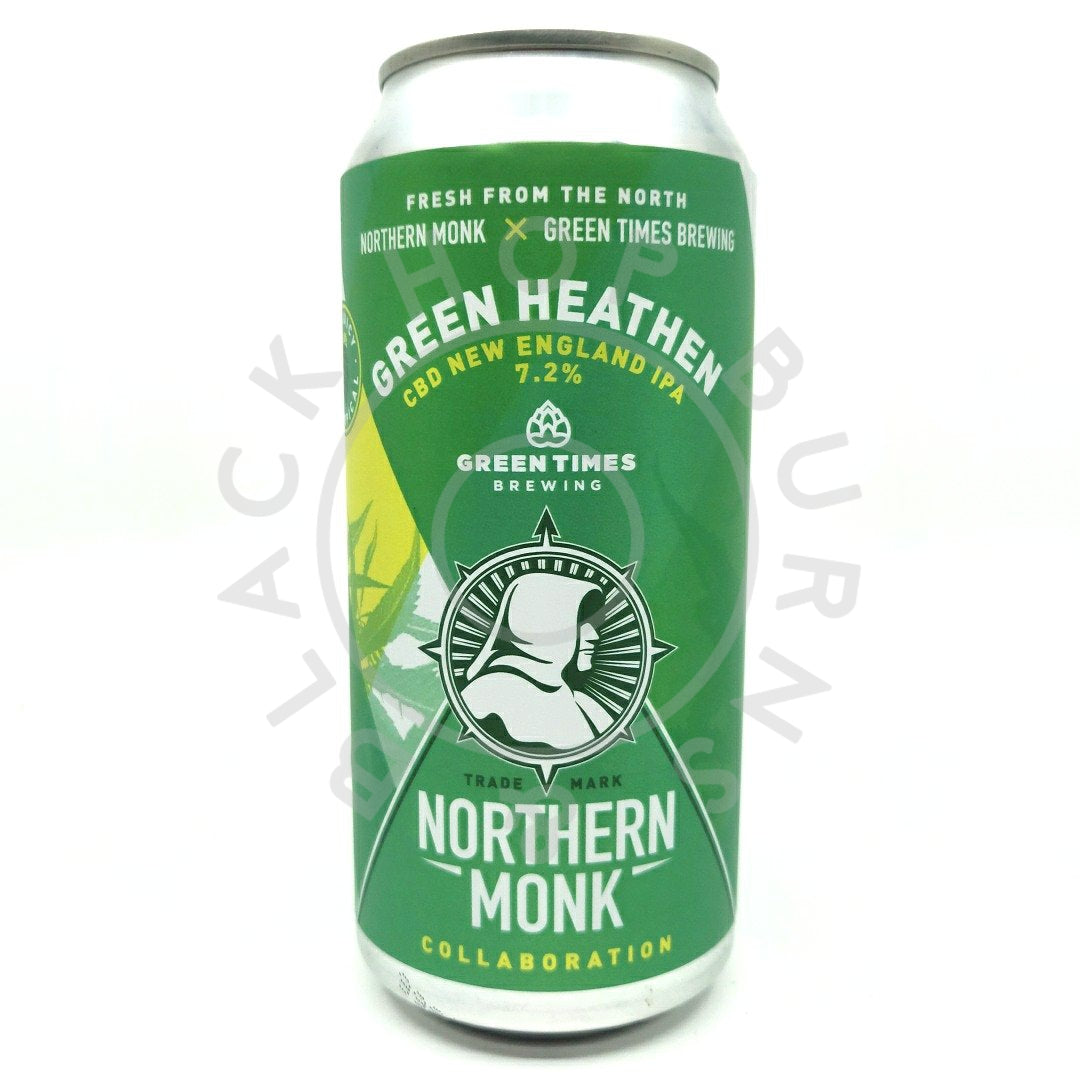 Northern Monk Green Heathen CBD New England IPA 7.2% (440ml can)-Hop Burns & Black