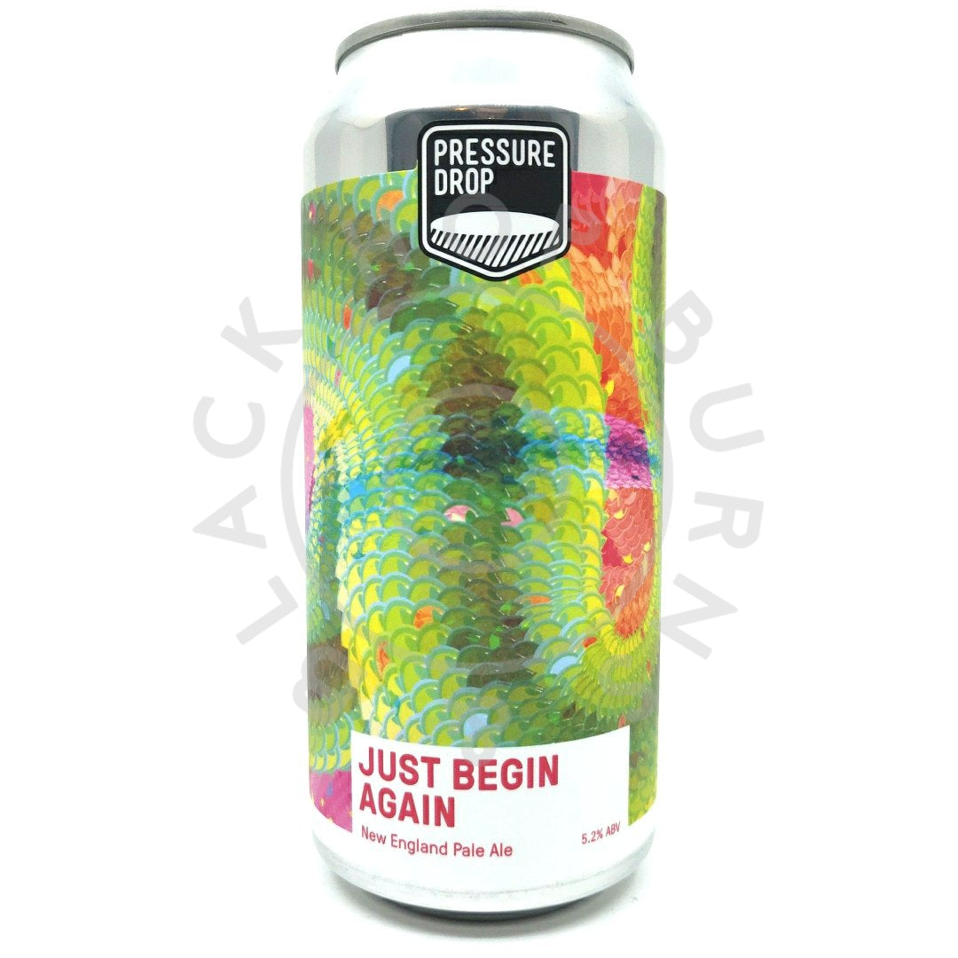 Pressure Drop Just Begin Again New England Pale Ale 5.2% (440ml can)-Hop Burns & Black