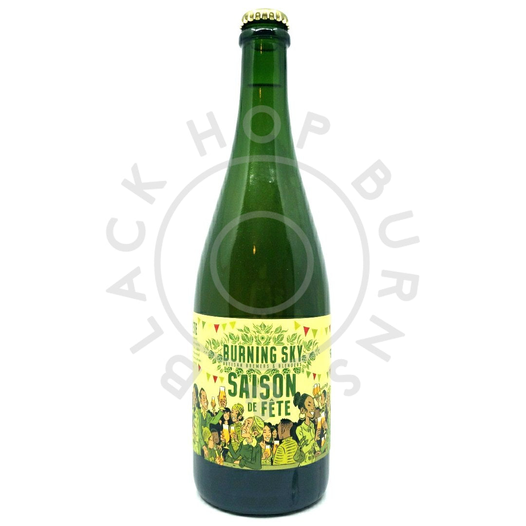 Burning Sky Saison de Fete 6.6% (750ml)-Hop Burns & Black