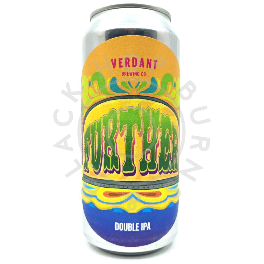 Verdant Further DIPA 8% (440ml can)-Hop Burns & Black