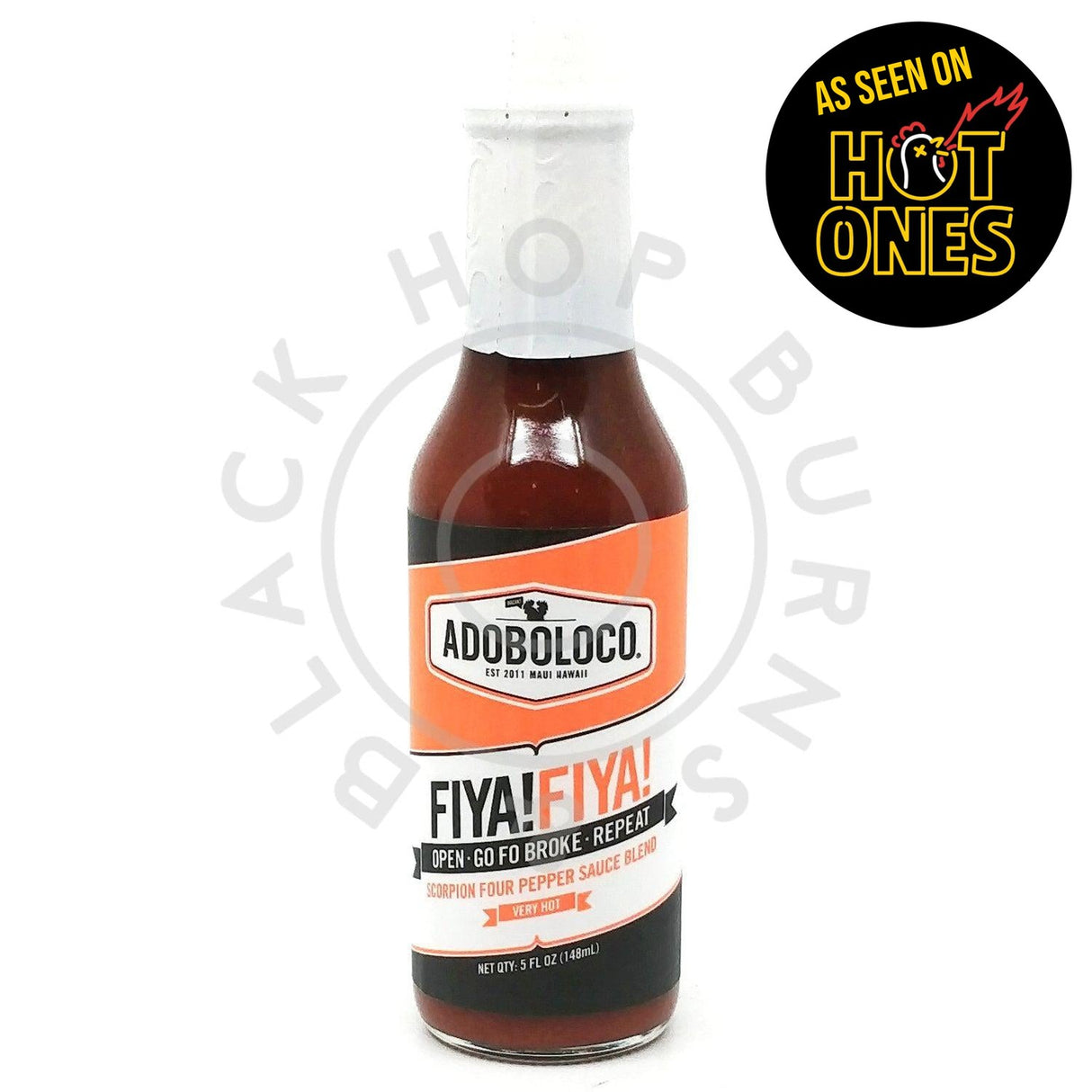 Adoboloco Fiya! Fiya! Scorpion Four-Pepper Sauce (148ml)-Hop Burns & Black
