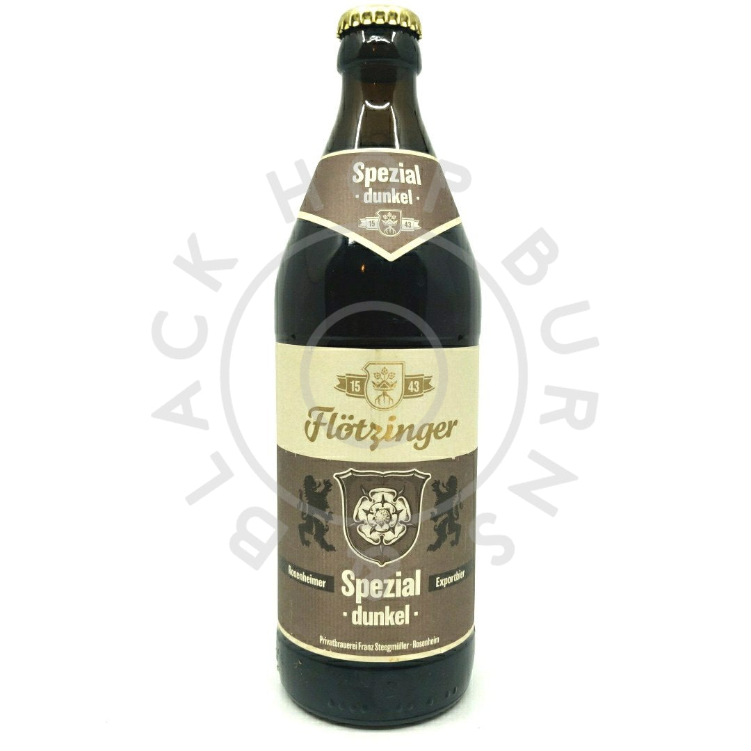 Flotzinger Spezial Dunkel 5.3% (500ml)-Hop Burns & Black