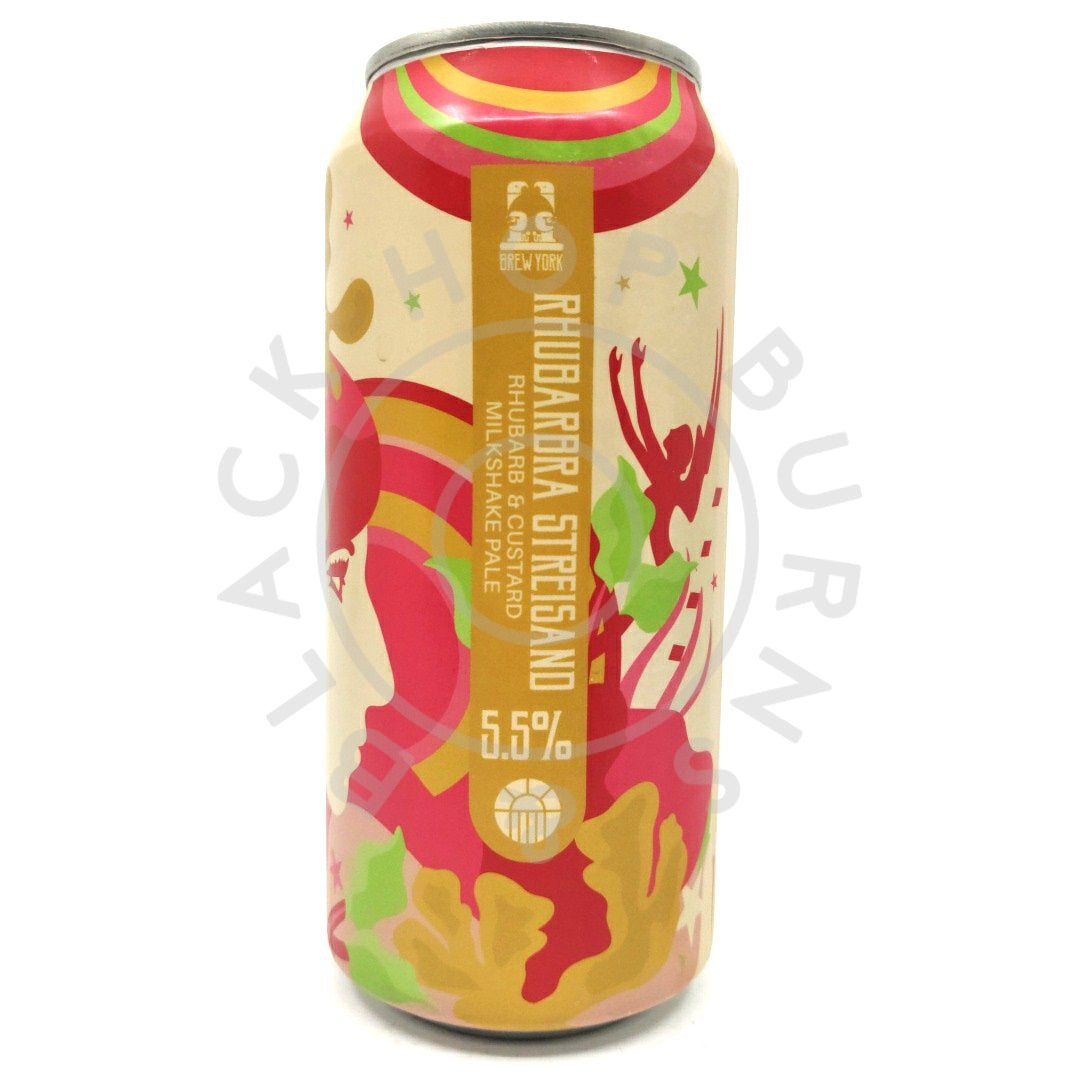 Brew York Rhubarbra Streisand Extra Custard Edition Milkshake Pale 5.5% (440ml can)-Hop Burns & Black