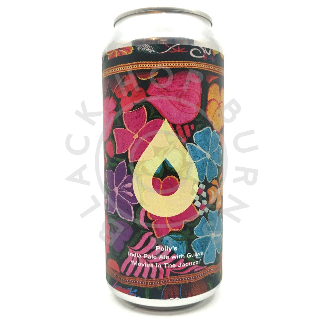 Polly's Brew Co Movies In The Jacuzzi Guava IPA 6.4% (440ml can)-Hop Burns & Black