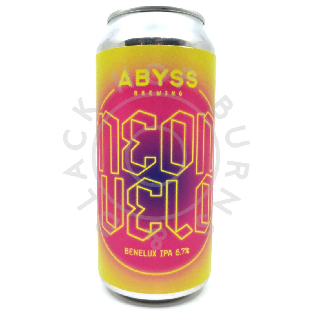 Abyss Brewing Neon Velo Benelux IPA 6.7% (440ml can)-Hop Burns & Black
