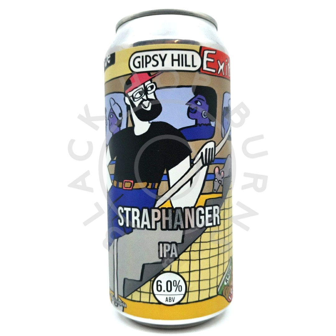 Gipsy Hill Straphanger IPA 6% (440ml can)-Hop Burns & Black