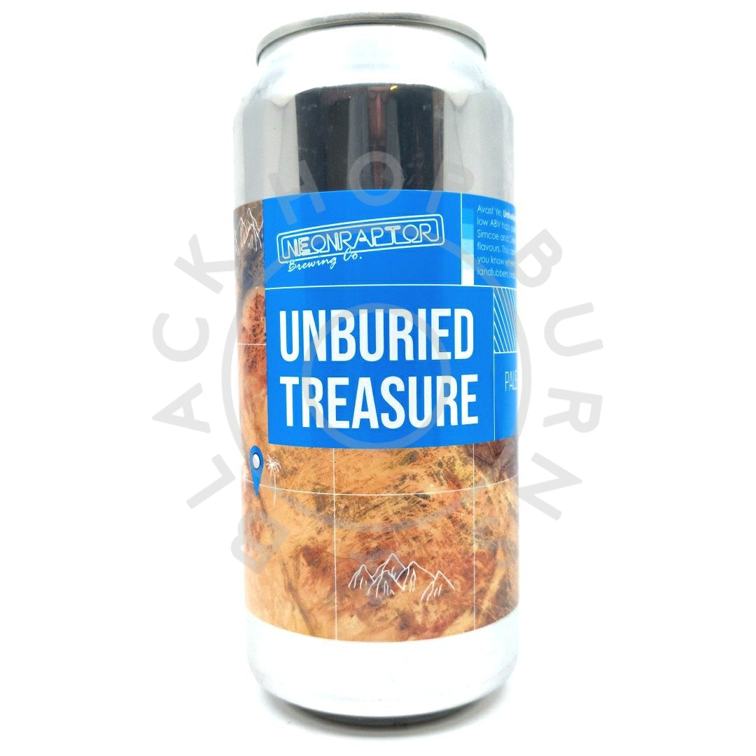 Neon Raptor Unburied Treasure Pale Ale 4.2% (440ml can)-Hop Burns & Black