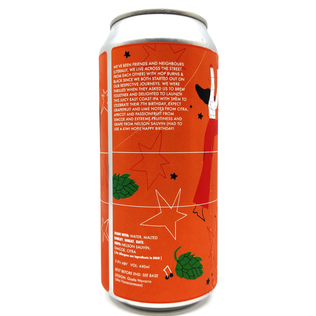 Brick Brewery x Hop Burns & Black HOP East Coast IPA 5.9% (440ml can)-Hop Burns & Black