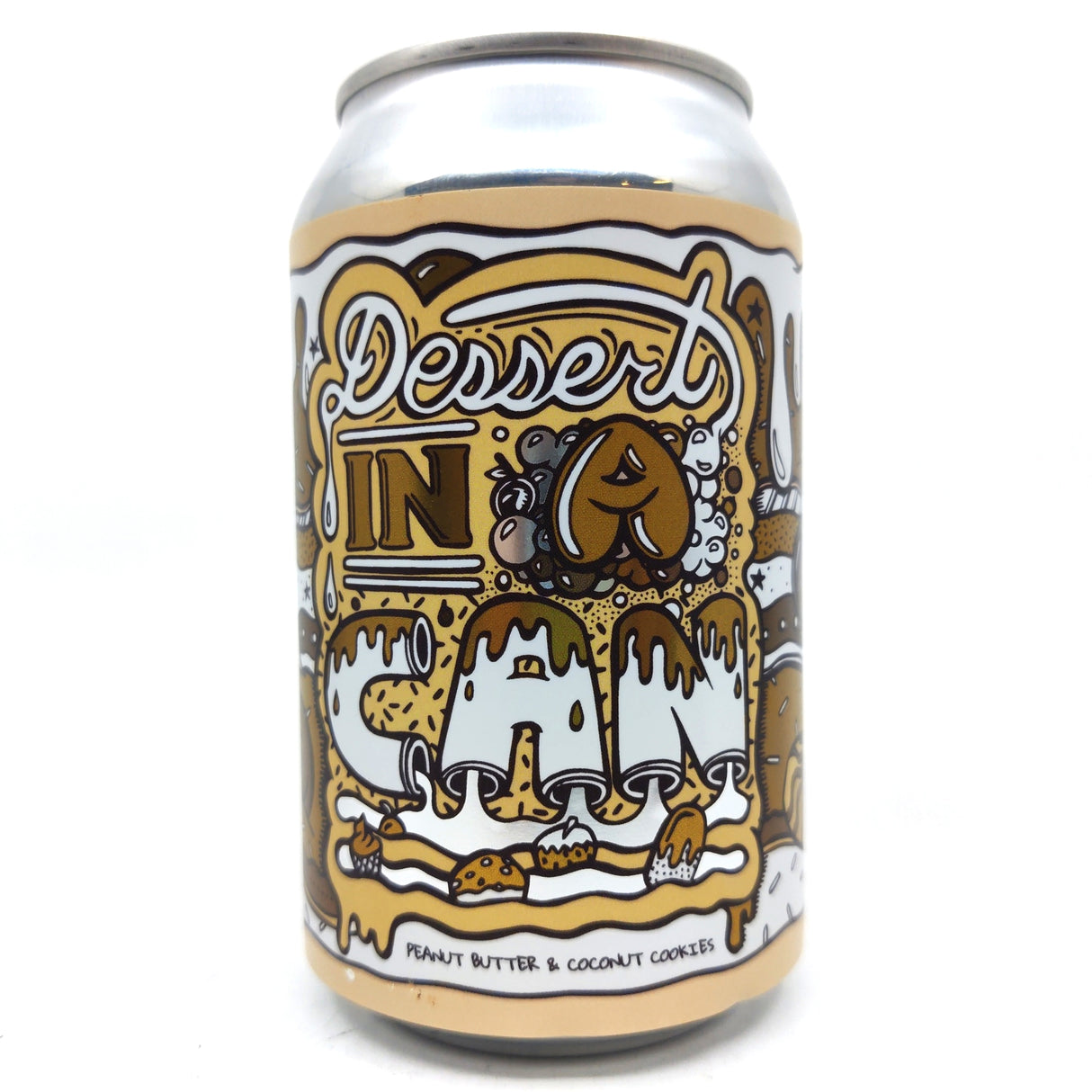 Amundsen Dessert In A Can Peanut Butter & Coconut Cookies 10.5% (330ml can)-Hop Burns & Black