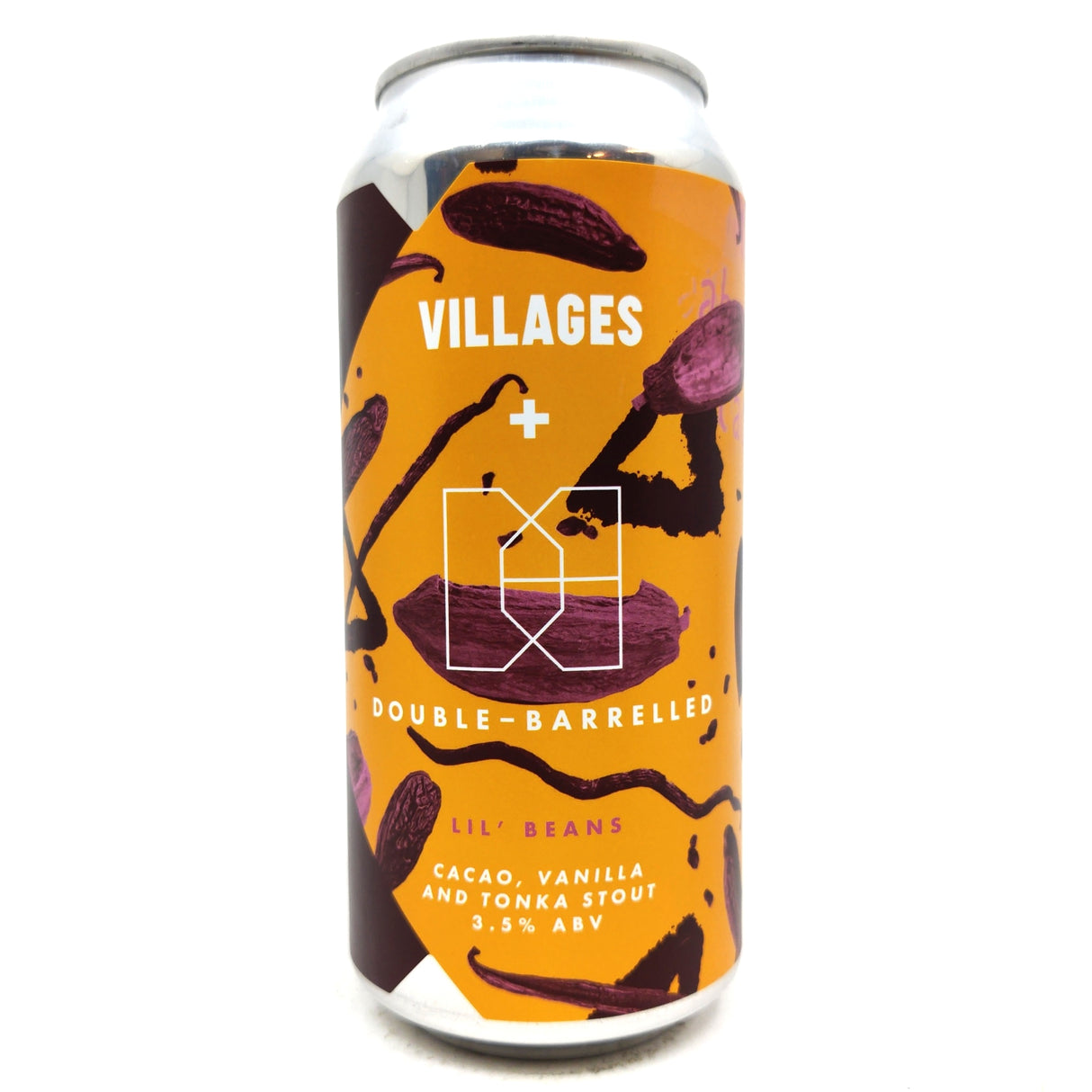 Double Barrelled x Villages Lil' Beans Cacao, Vanilla & Tonka Stout 3.5% (440ml can)-Hop Burns & Black