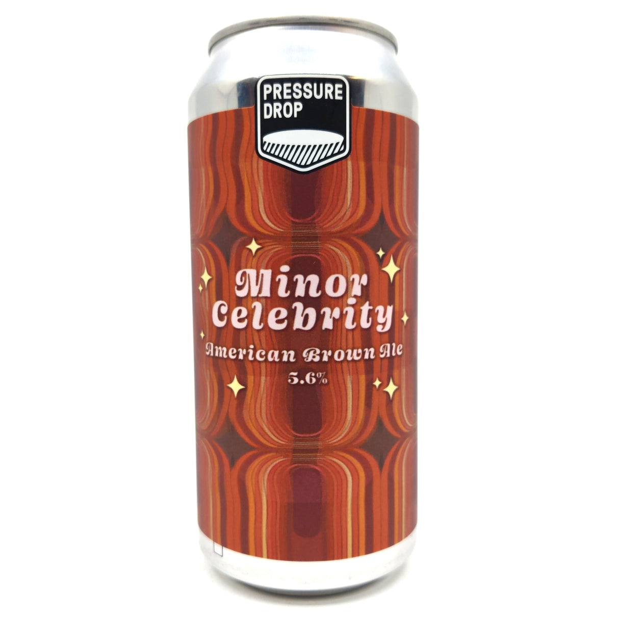 Pressure Drop Minor Celebrity American Brown Ale 5.6% (440ml can)-Hop Burns & Black