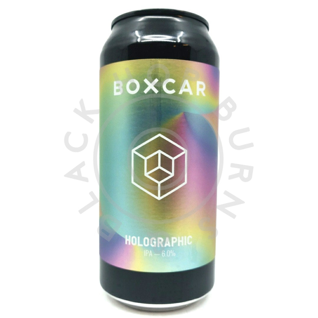 Boxcar Holographic IPA 6% (440ml can)-Hop Burns & Black