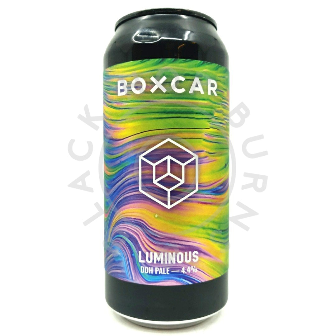 Boxcar Luminous DDH Pale Ale 4.4% (440ml can)-Hop Burns & Black