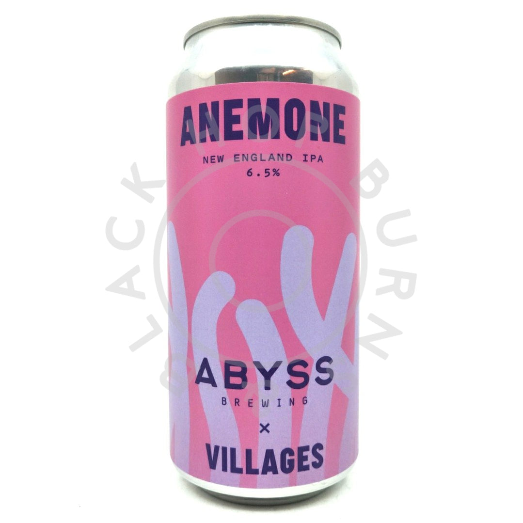 Villages x Abyss Anemone New England IPA 6.5% (440ml can)-Hop Burns & Black