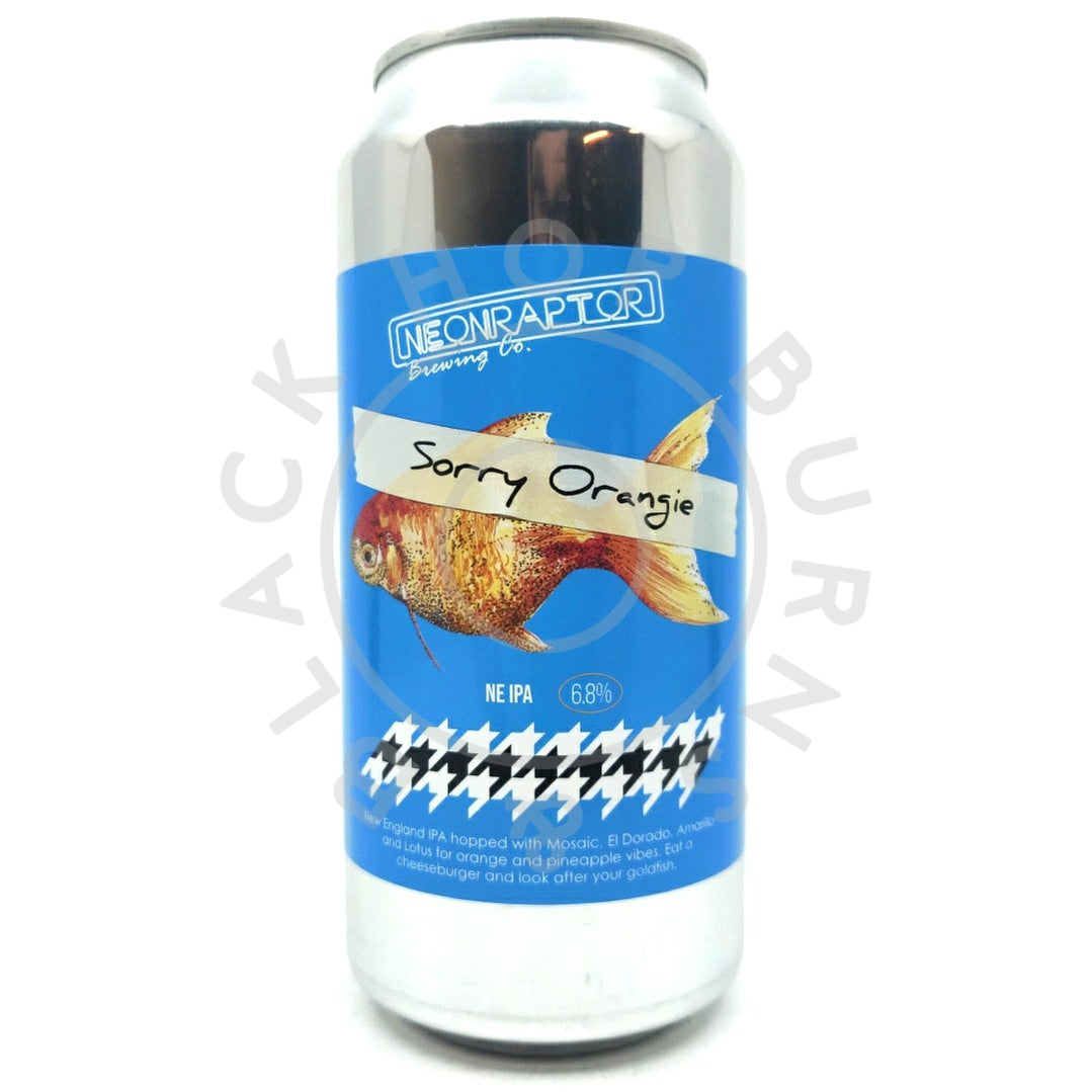 Neon Raptor Sorry Orangie New England IPA 6.8% (440ml can)-Hop Burns & Black