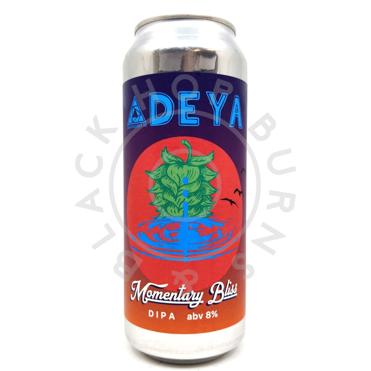 DEYA x Glasshouse Momentary Bliss Double IPA 8% (500ml can)-Hop Burns & Black