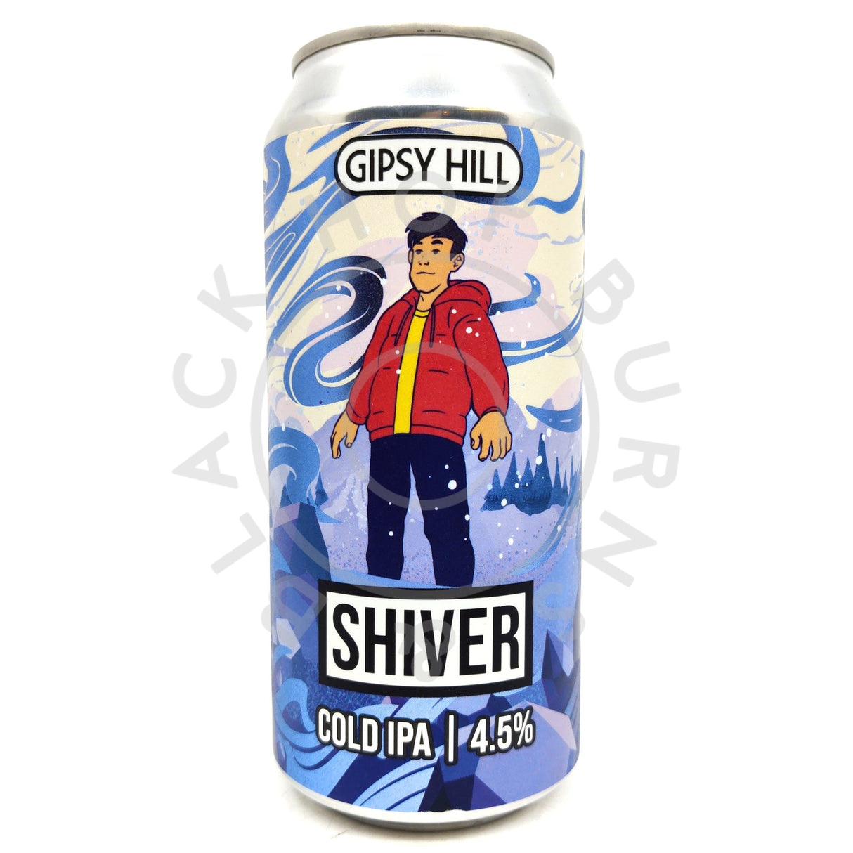 Gipsy Hill Shiver Cold IPA 4.5% (440ml can)-Hop Burns & Black