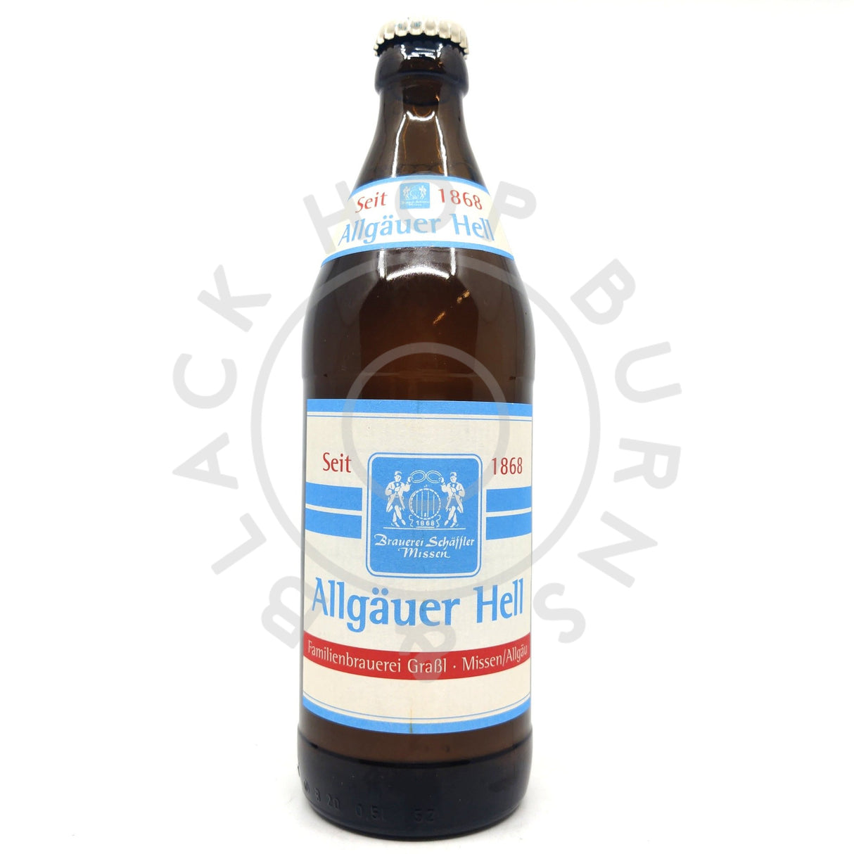 Schaffler Allgauer Hell 4.9% (500ml)-Hop Burns & Black