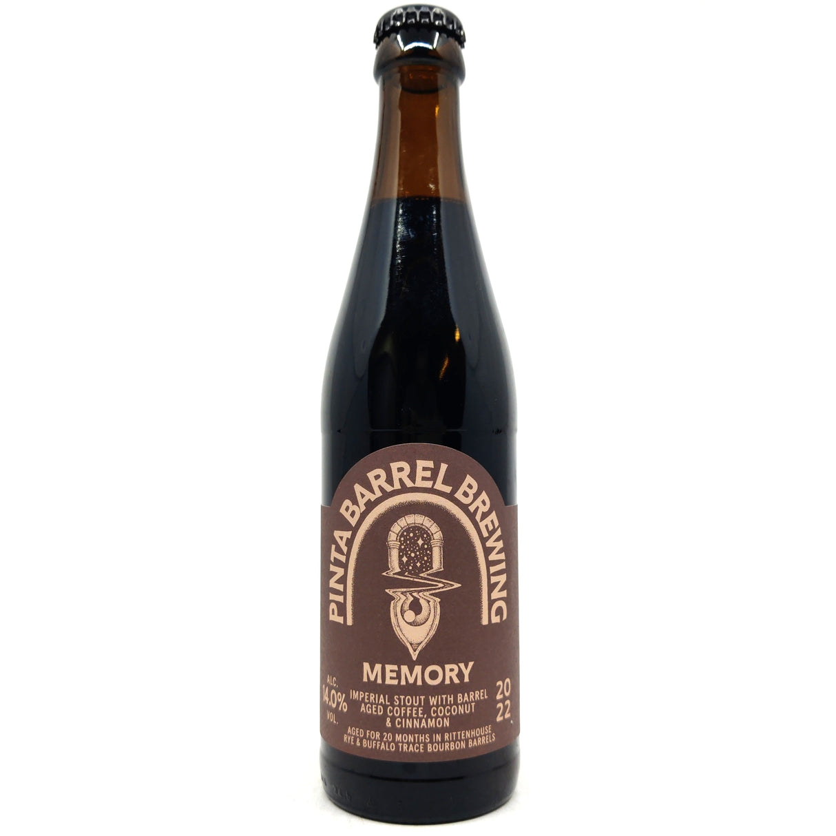 Pinta Barrel Brewing Memory Imperial Stout with Coffee, Coconut & Cinnamon 14% (330ml)-Hop Burns & Black