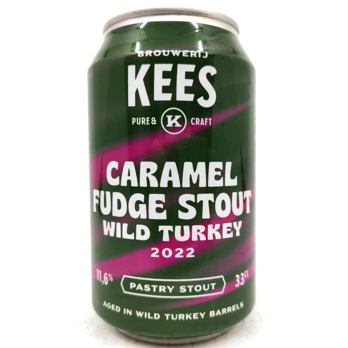 Kees Caramel Fudge Stout BA (Wild Turkey 2022 Edition) 11.6% (330ml can)-Hop Burns & Black