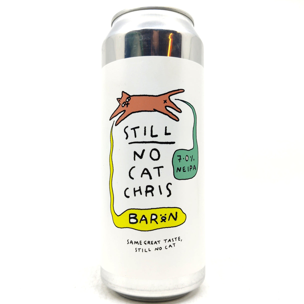 Baron Brewing Still No Cat Chris IPA 7% (500ml can)-Hop Burns & Black