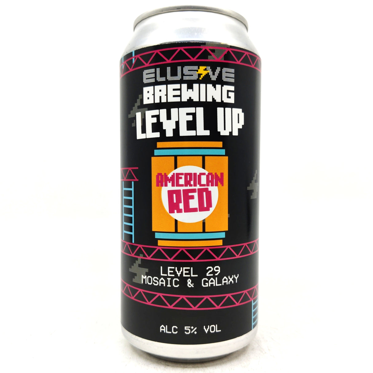 Elusive Brewing Level Up American Red 5% (440ml can)-Hop Burns & Black