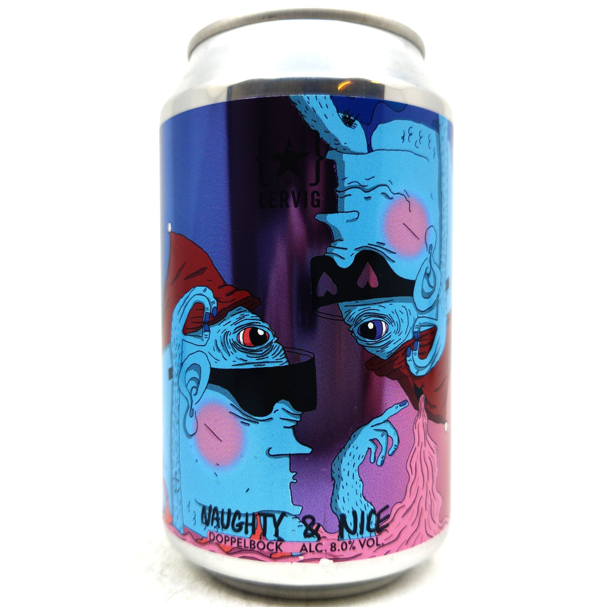 Lervig Naughty & Nice Doppelbock 8% (330ml can)-Hop Burns & Black