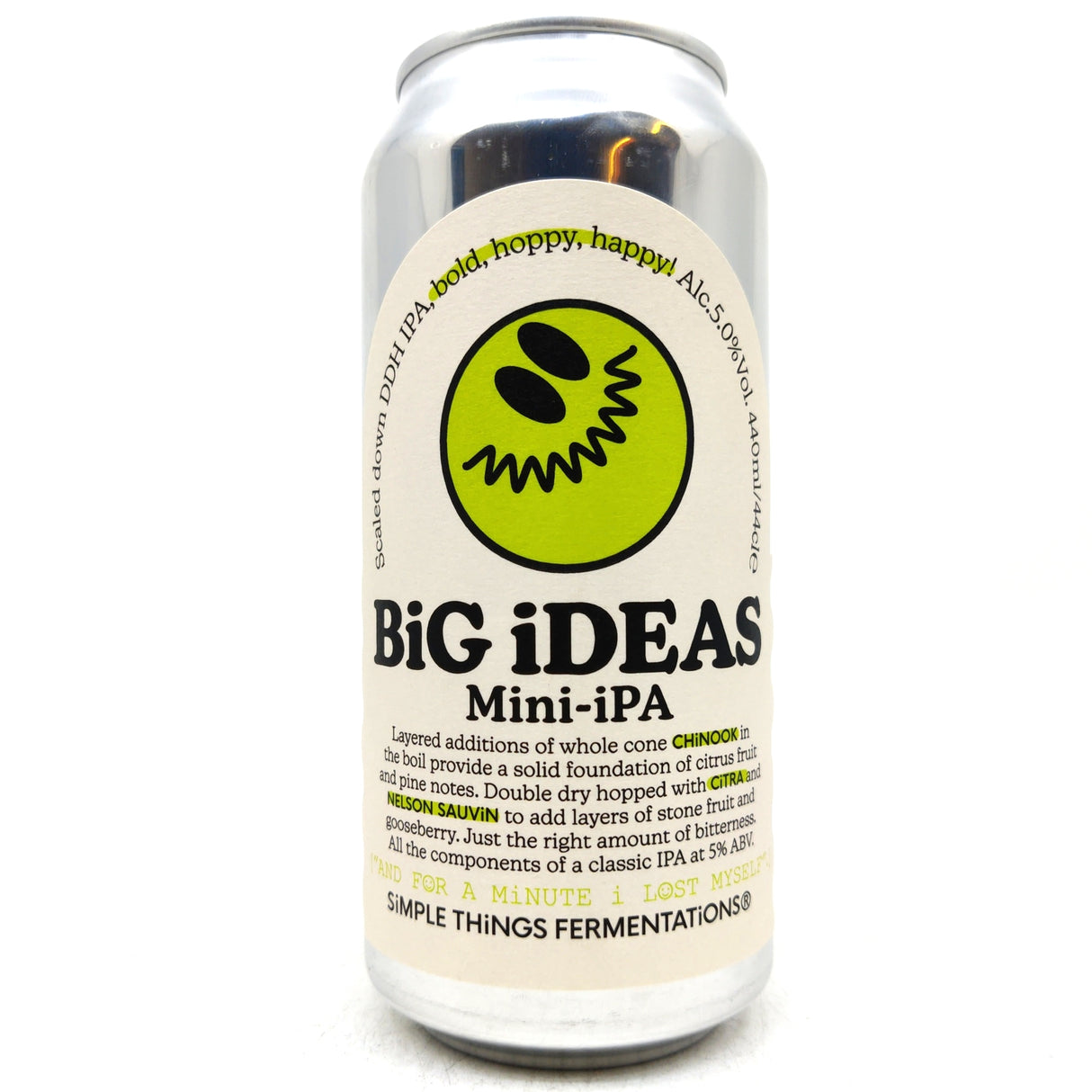 Simple Things Fermentations Mini IPA 5% (440ml can)-Hop Burns & Black