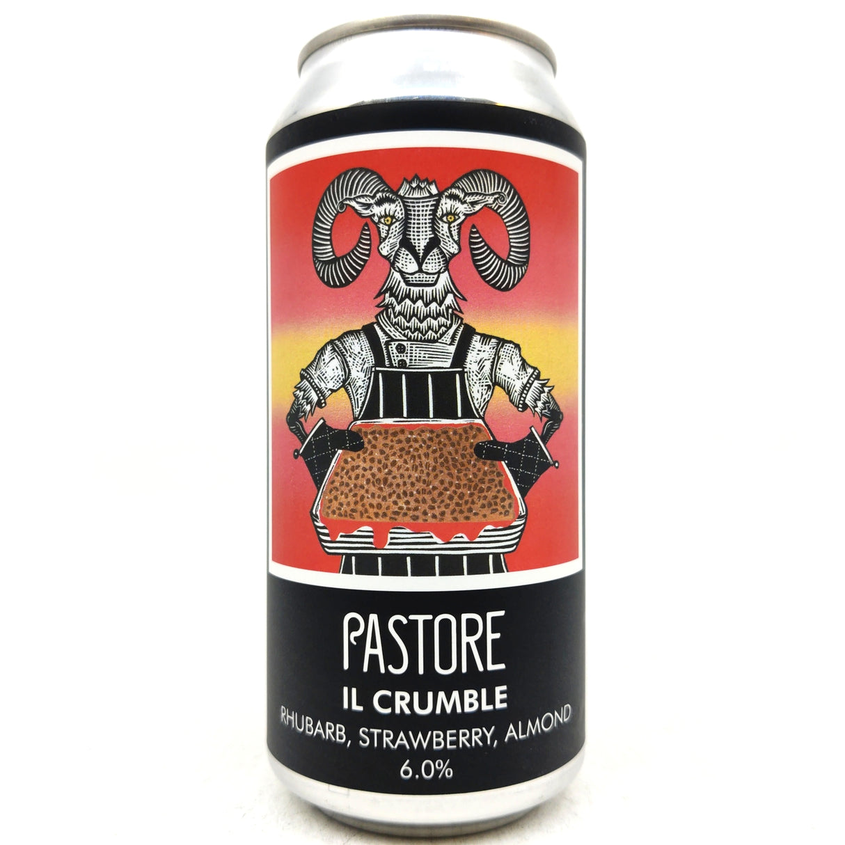 Pastore Il Crumble Rhubarb, Strawberry & Almond Sour 6% (440ml can)-Hop Burns & Black